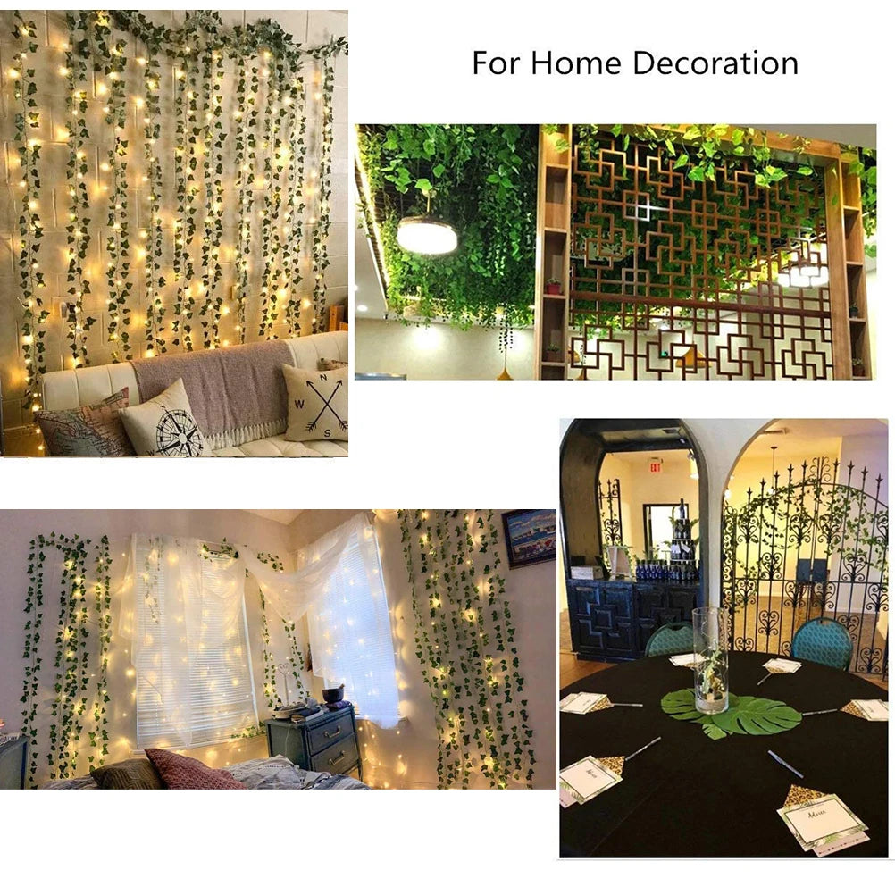 guirlande lumineuse led feuilles d'érable pour décoration de Noël