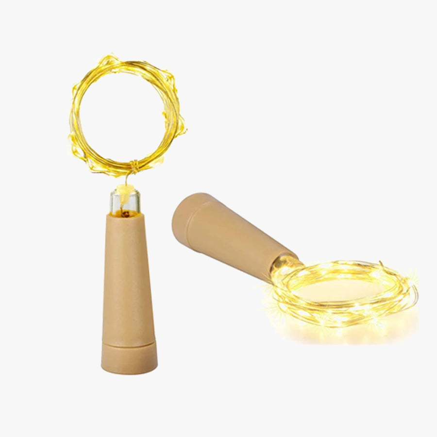 guirlande lumineuse led pour bouteilles de vin décorative Noël