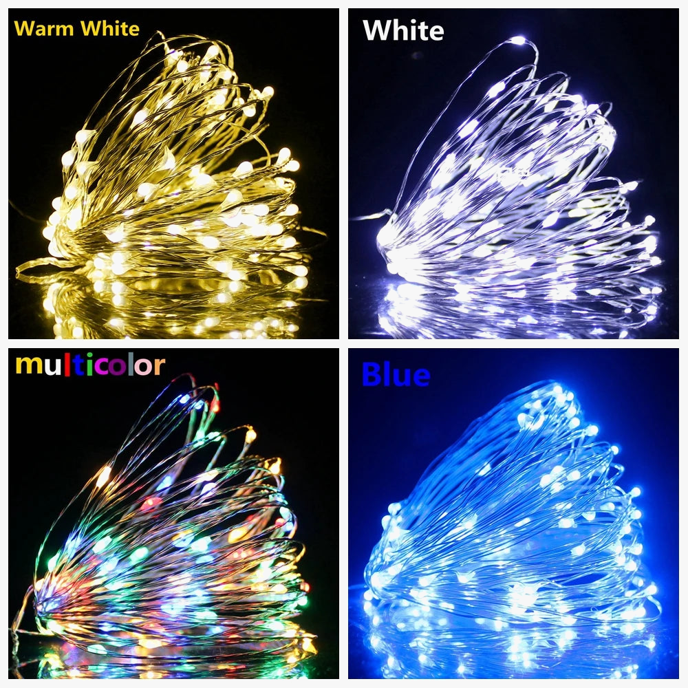 guirlande lumineuse led télécommandée fil de cuivre décorative étanche