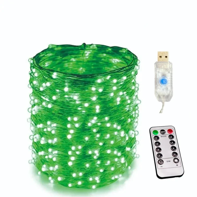 guirlande lumineuse led étanche avec télécommande pour fêtes et décorations