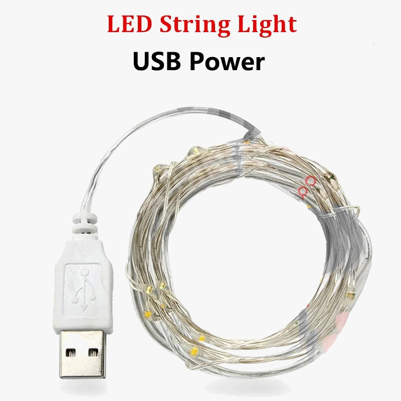 guirlande lumineuse led étanche à batterie pour décorations festives