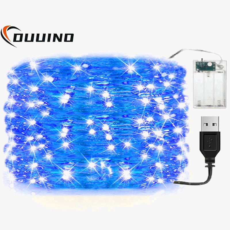 guirlande lumineuse led étanche à batterie pour décorations festives