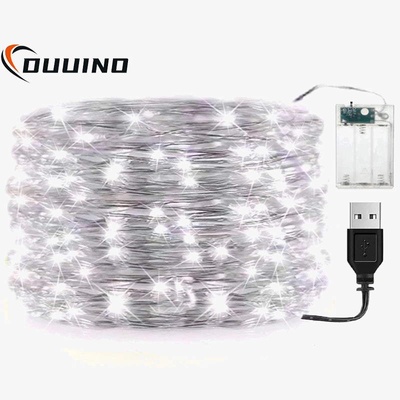 guirlande lumineuse led étanche à batterie pour décorations festives