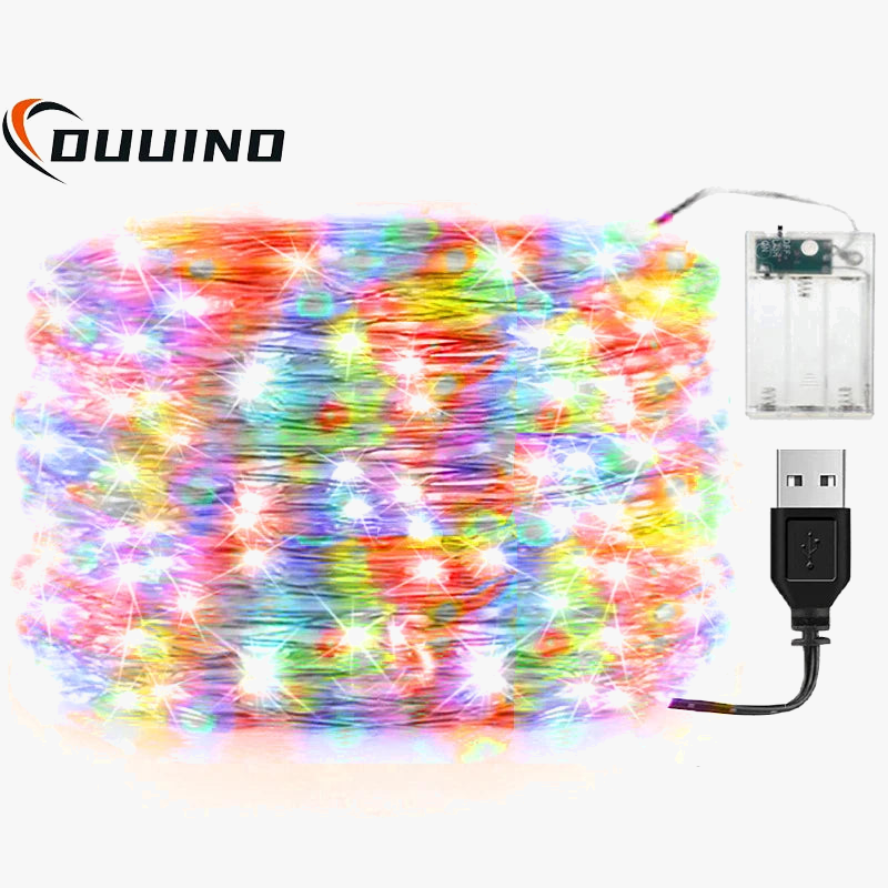 guirlande lumineuse led étanche à batterie pour décorations festives