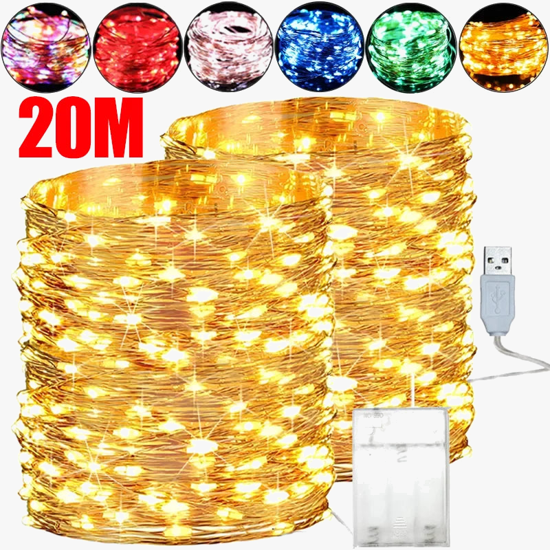 guirlande lumineuse led étanche pour décorations de fête et mariage
