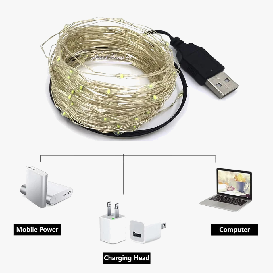 guirlande lumineuse led étanche pour décorations de fête et mariage