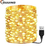 guirlande lumineuse led usb batterie étanche pour fêtes et décorations