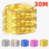 guirlande lumineuse led usb en cuivre argent pour décorations de fête