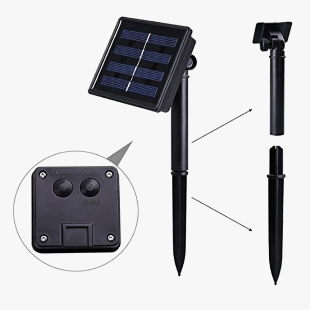 guirlande lumineuse solaire décorative pour jardin extérieur