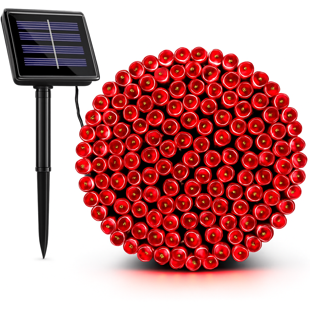 guirlande lumineuse solaire étanche pour extérieur jardin mariage Noël