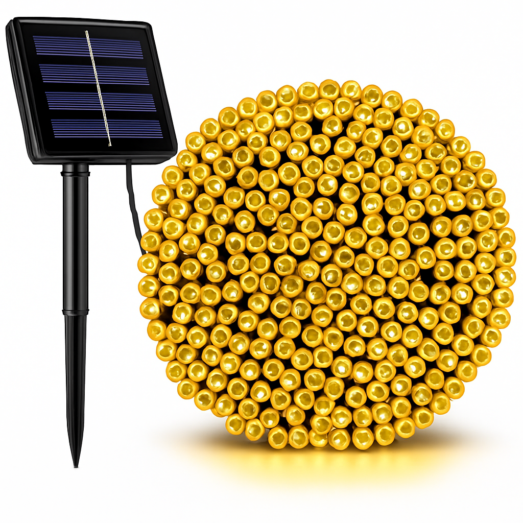 guirlande lumineuse solaire étanche pour extérieur jardin mariage Noël