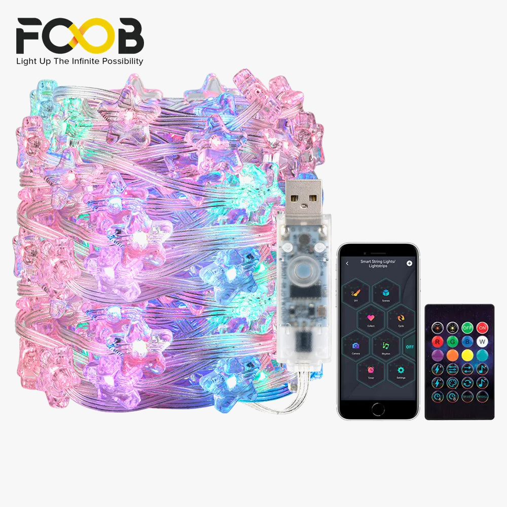 guirlande lumineuse usb ws2812b décorative pour fêtes et anniversaires