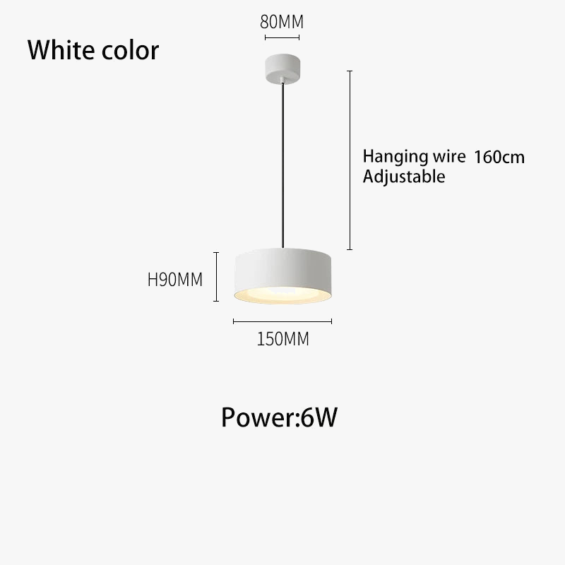 gys suspension led panneau rond en acrylique