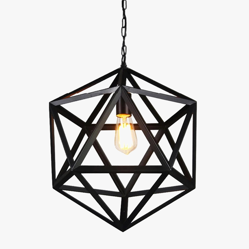 gzmj hexahedron droplight suspension en fer