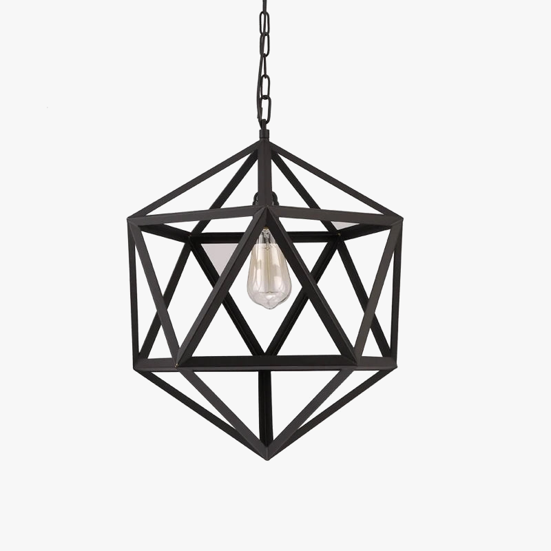 gzmj hexahedron droplight suspension en fer