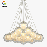 gzmj moderne boule de verre suspension lumières multiples têtes suspension lampe