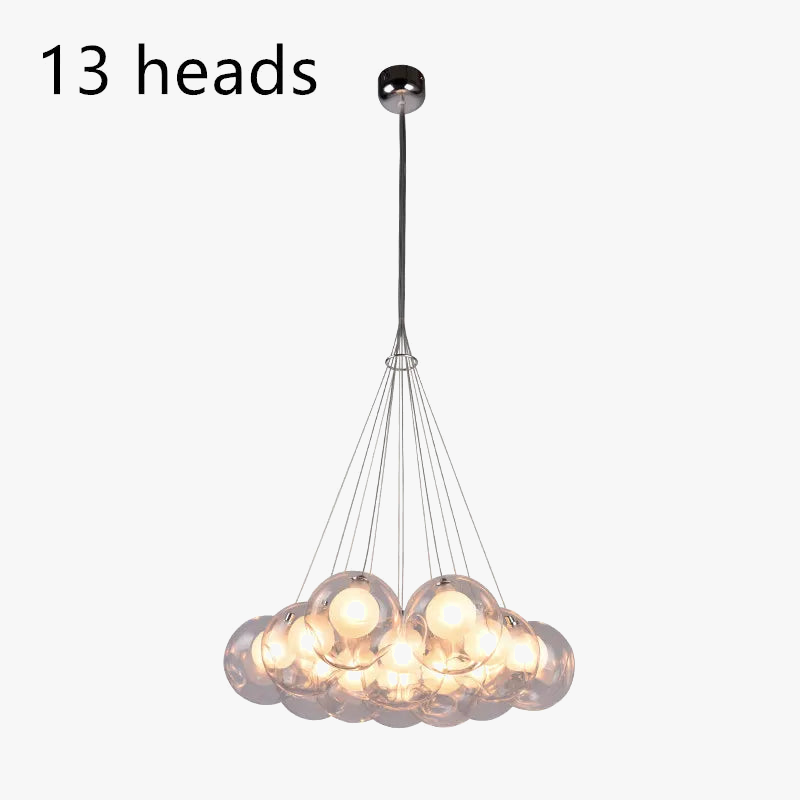 gzmj moderne boule de verre suspension lumières multiples têtes suspension lampe
