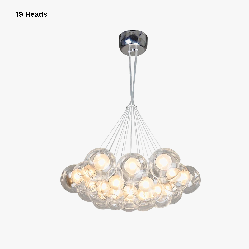 gzmj moderne boule de verre suspension lumières multiples têtes suspension lampe
