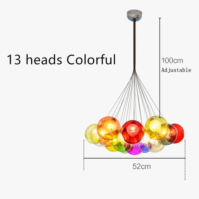 gzmj moderne boule de verre suspension lumières multiples têtes suspension lampe