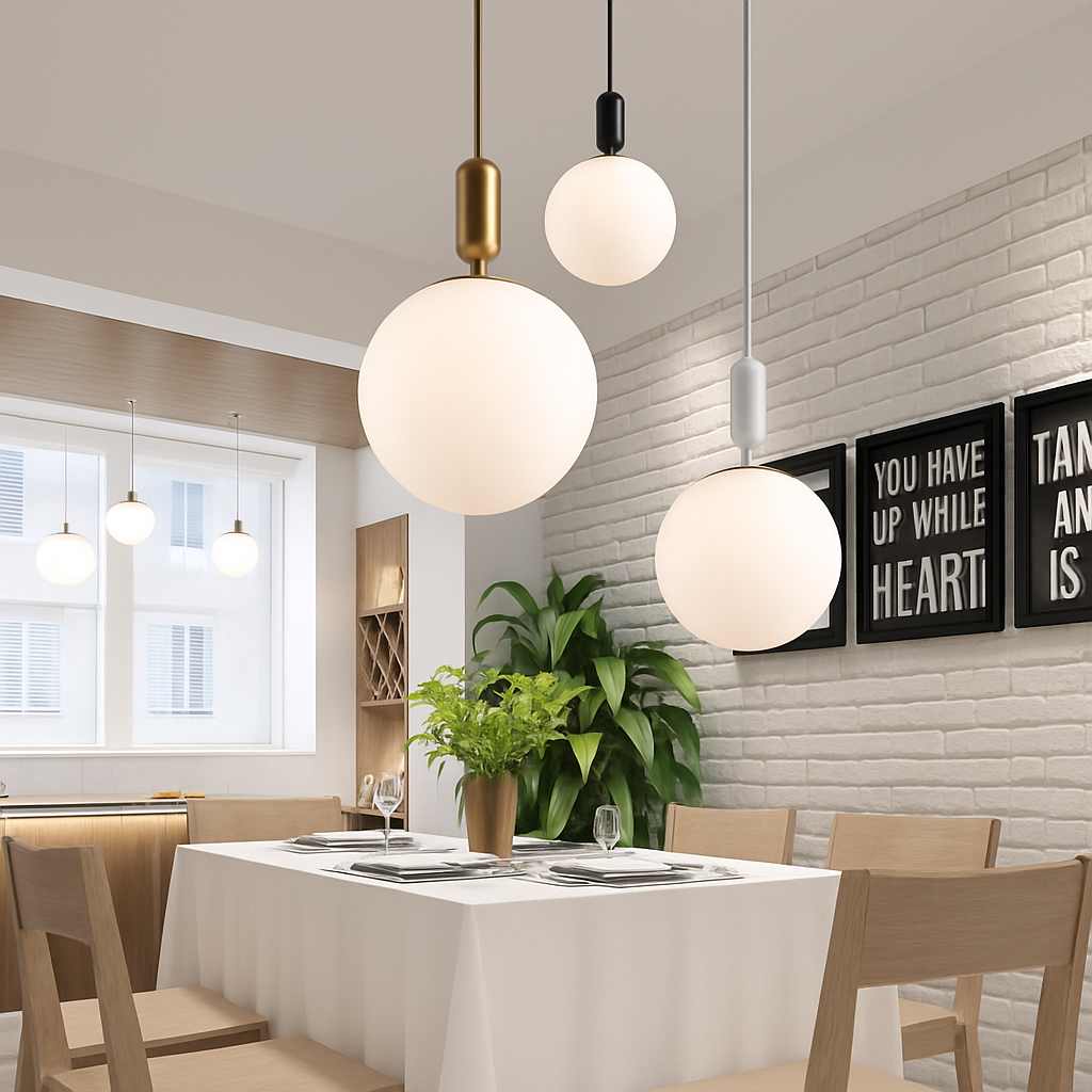 gzmj moderne globe en verre suspension pour cuisine