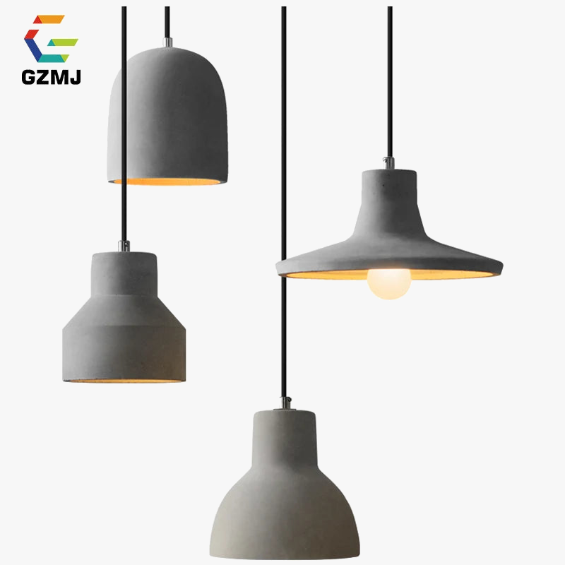 gzmj suspension industriel luminaire vintage ciment pour bar café
