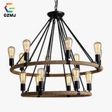 gzmj suspension lumineuse industrielle vintage en chanvre