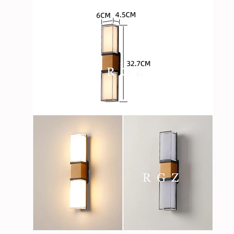 IP65 étanche 12W éclairage extérieur applique murale LED lampe moderne en aluminium monté en Surface Led jardin escaliers porche lumière AC110V 220V