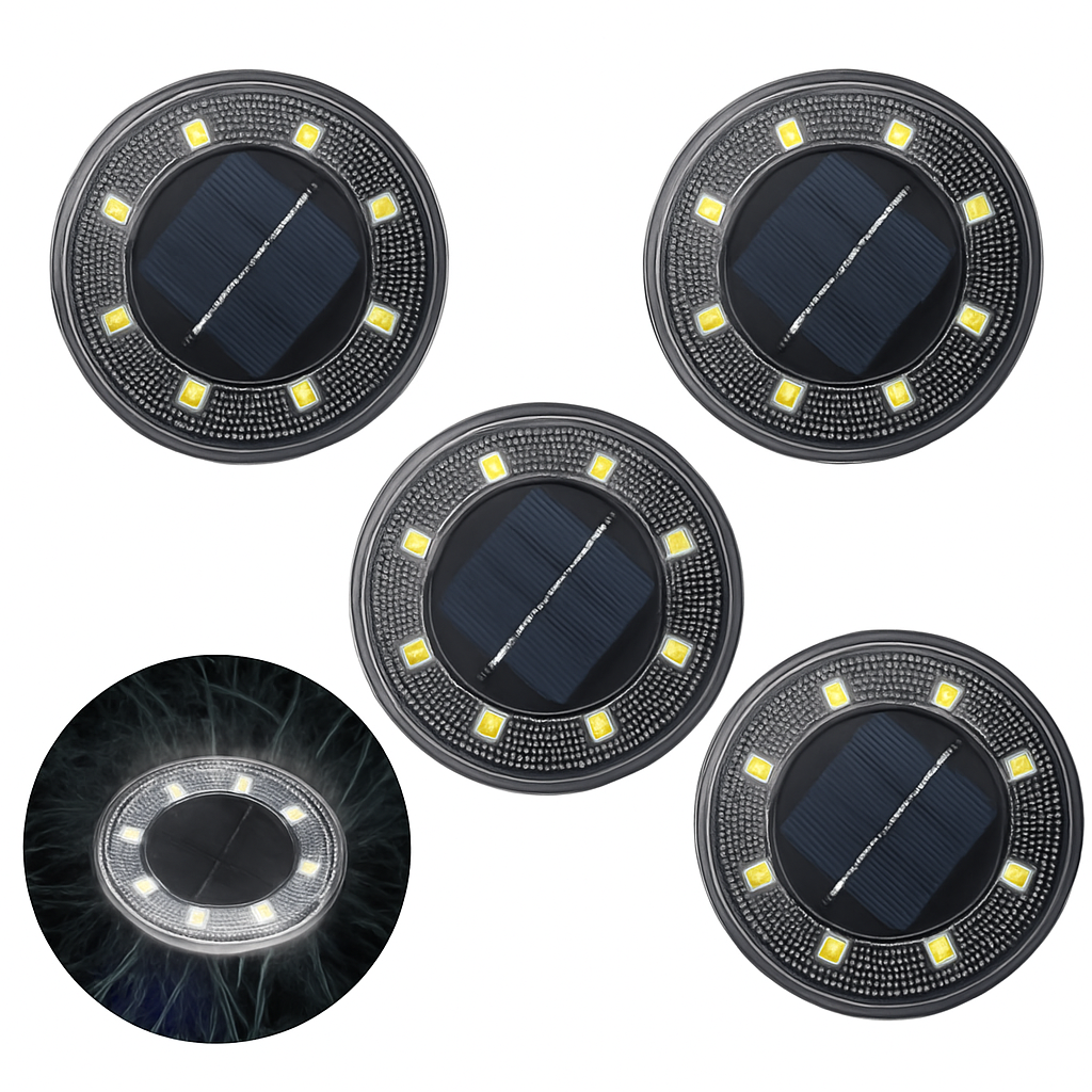 IP68 LED étanche extérieure énergie solaire lumière au sol contrôle de l'éclairage chemin pont lumières cour allée pelouse jardin décoration lampe