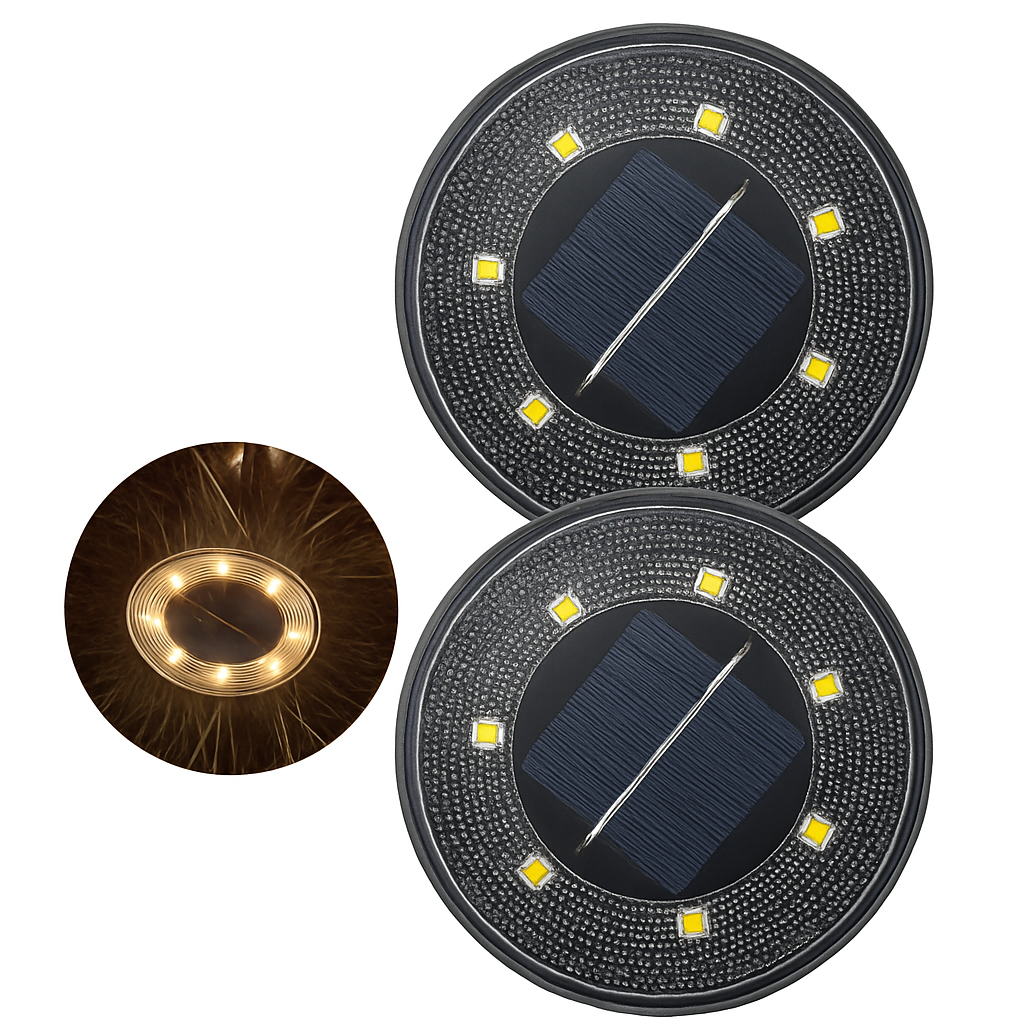 IP68 LED étanche extérieure énergie solaire lumière au sol contrôle de l'éclairage chemin pont lumières cour allée pelouse jardin décoration lampe