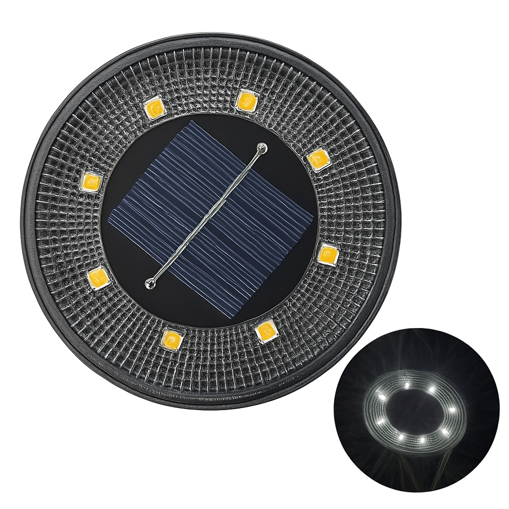 IP68 LED étanche extérieure énergie solaire lumière au sol contrôle de l'éclairage chemin pont lumières cour allée pelouse jardin décoration lampe