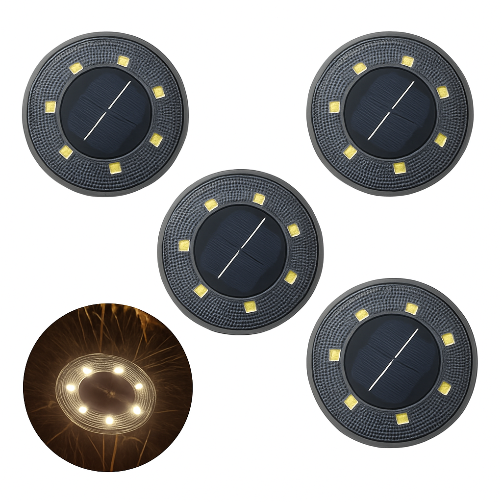 IP68 LED étanche extérieure énergie solaire lumière au sol contrôle de l'éclairage chemin pont lumières cour allée pelouse jardin décoration lampe