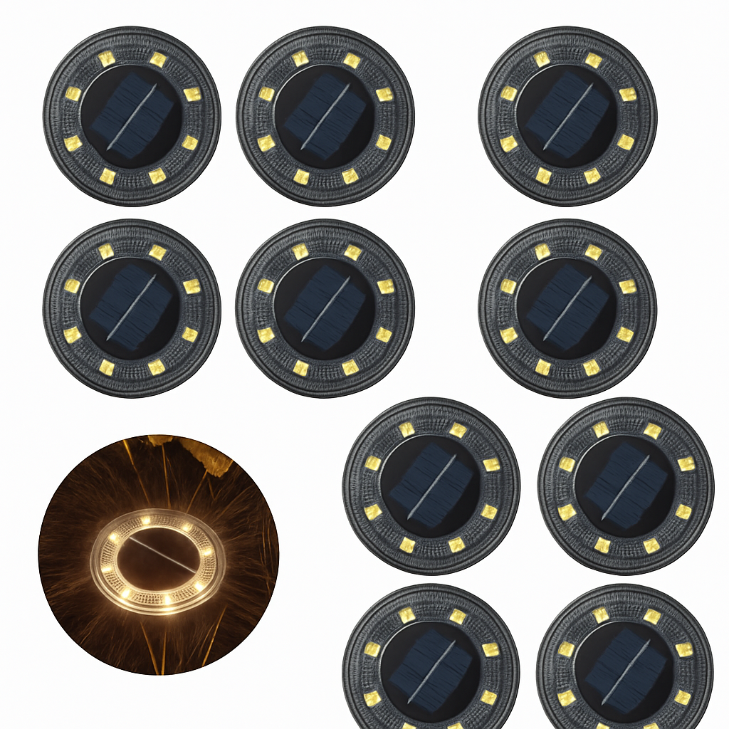 IP68 LED étanche extérieure énergie solaire lumière au sol contrôle de l'éclairage chemin pont lumières cour allée pelouse jardin décoration lampe