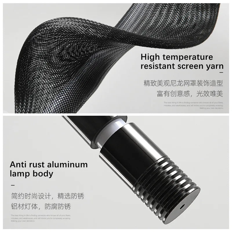 Lustre LED design italien créatif longue bande luminaire