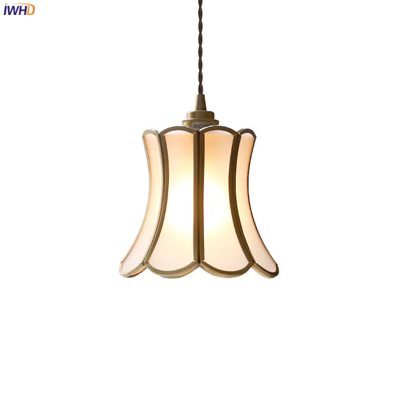 iwhd 2022 	 nordique verre led suspension luminaires cuivre moderne éclairage