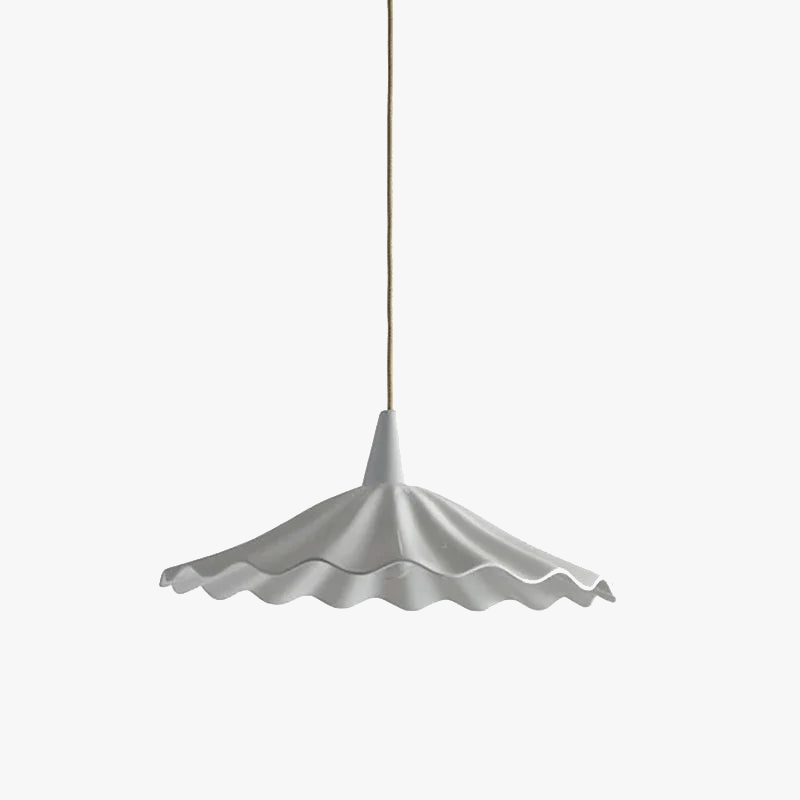 suspension LED 30 cm blanc en céramique style japonais
