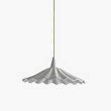 suspension LED 30 cm blanc en céramique style japonais