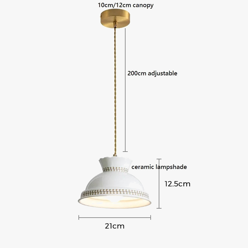Suspension fleur en céramique moderne