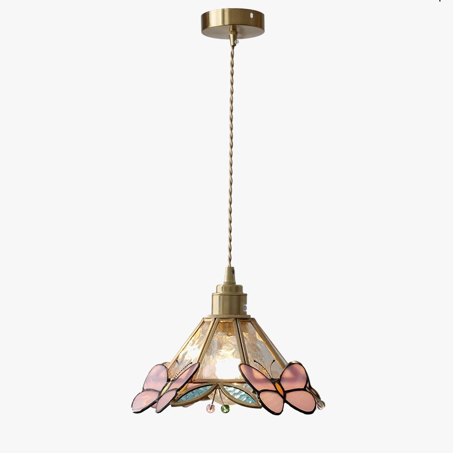 iwhd lampe à main led moderne en verre cuivre papillon