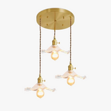 Suspension design Style nordique Simple à LED fleurs en verre