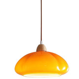 suspension citrouille verre led style japonais vintage bois