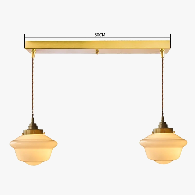 iwhd suspension led en verre et cuivre style nordique moderne