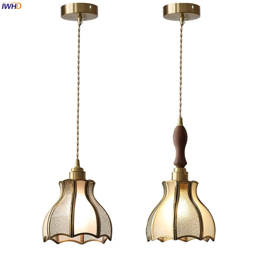 iwhd suspension moderne en cuivre verre led décorative
