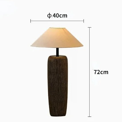 Lampe de sol en Pot de poterie Antique japonaise