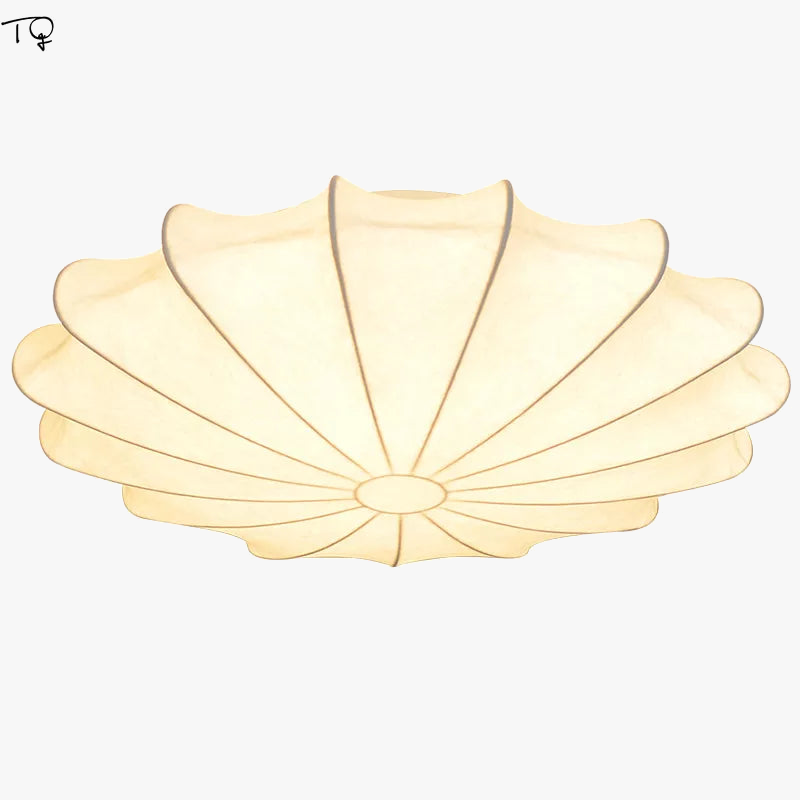 Plafonnier Japonais coréen chaud classique Zen Art tissu soie Led