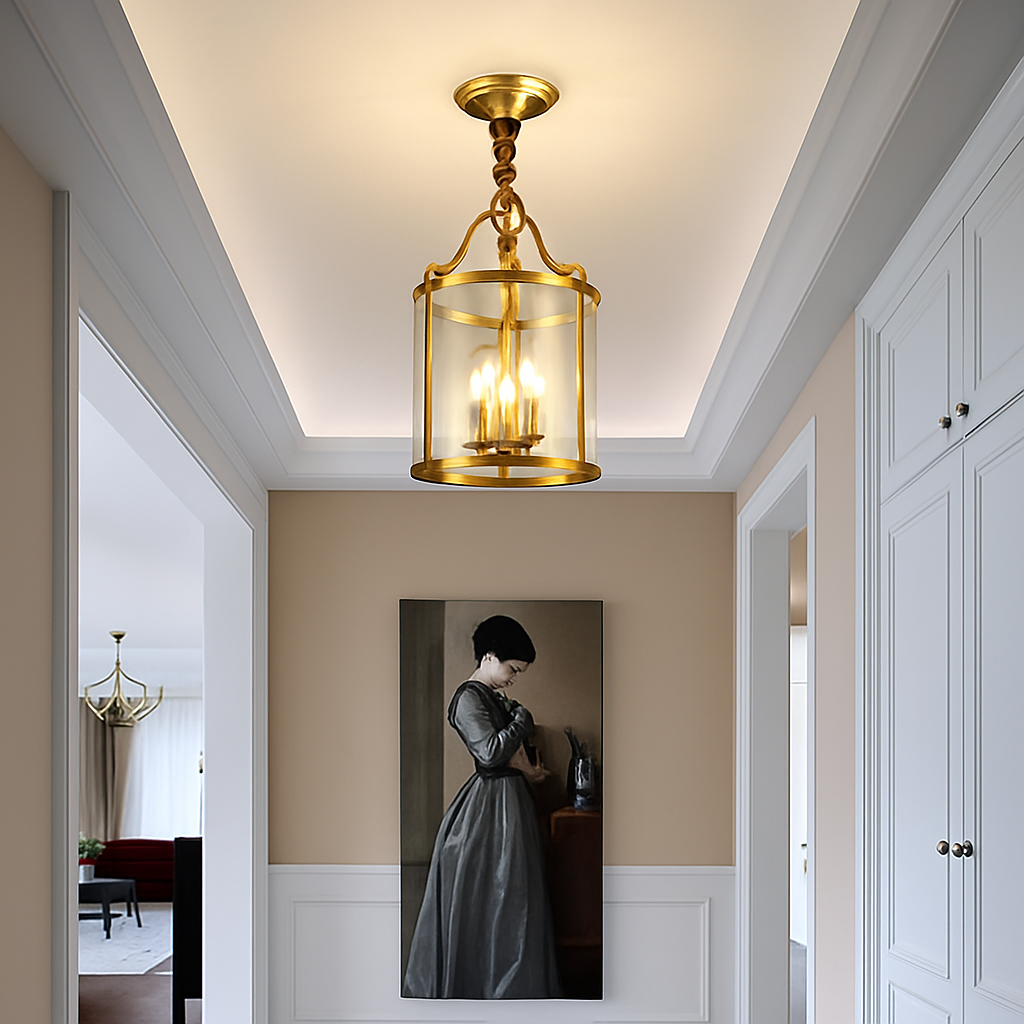 JMZM moderne cuivre lustre style européen verre doré luxe intérieur suspension pour salle à manger salon hôtel allée