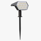 KHTO lumières solaires extérieures 92 LED spots solaires extérieurs IP67 étanche lampes de jardin solaires 2 en 1 pour porche de jardin de cour