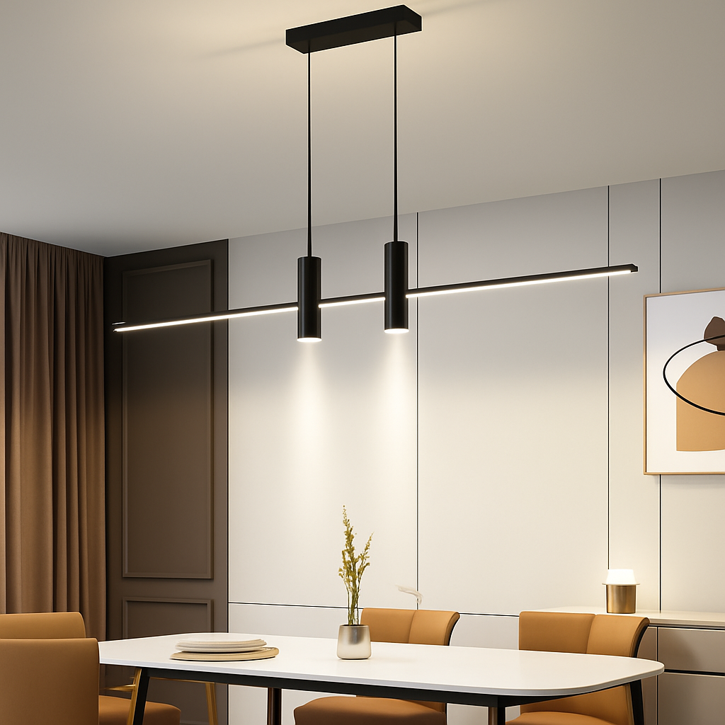 Kitchen Island Pendant Lamp Long Ceiling Hanging Light Chandelier Suspension Lighting for Dining Room