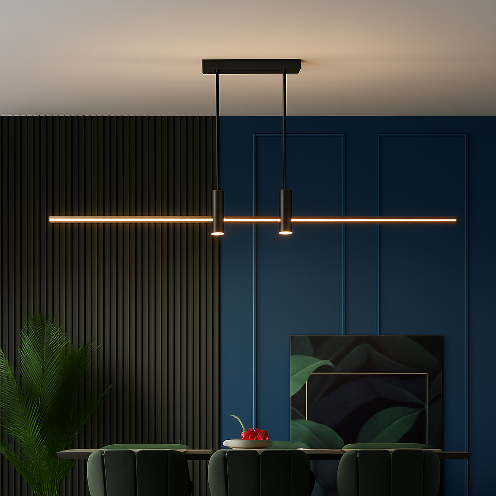 Kitchen Island Pendant Lamp Long Ceiling Hanging Light Chandelier Suspension Lighting for Dining Room