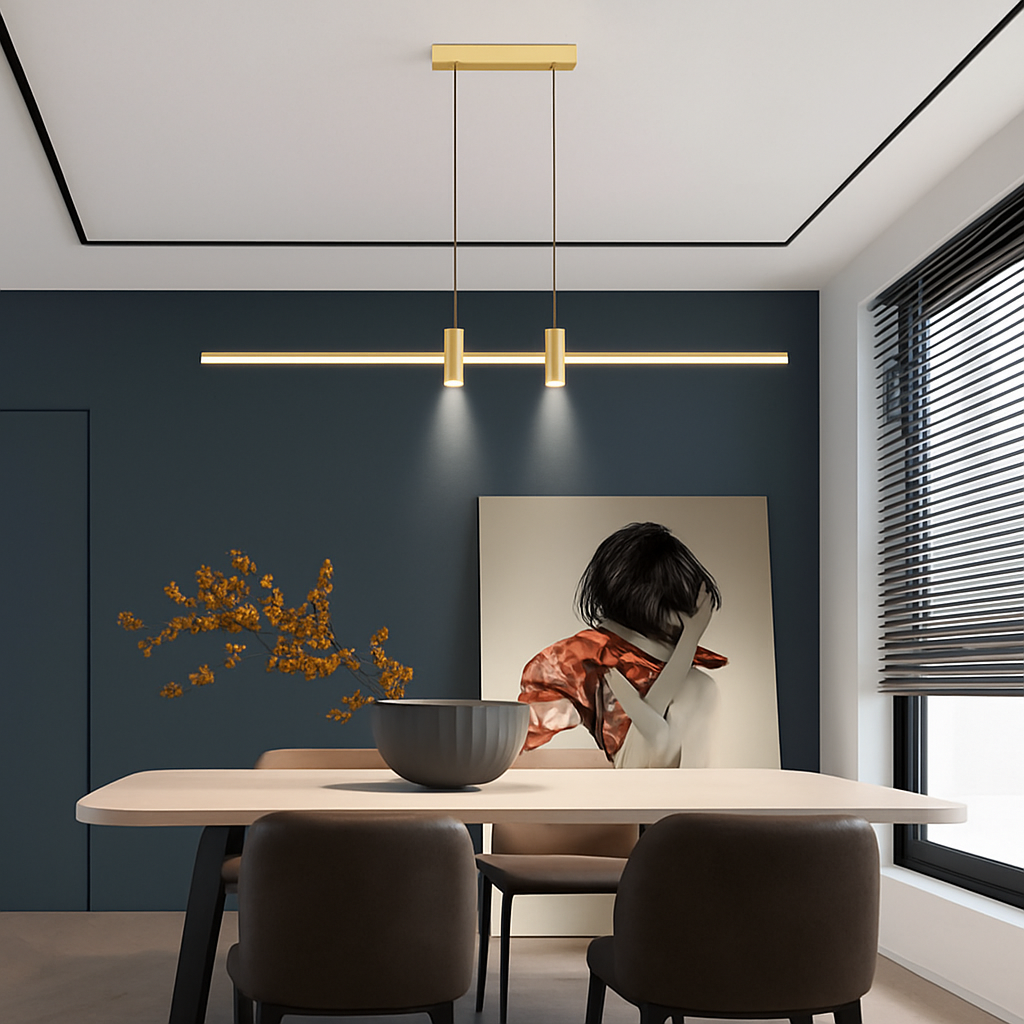 Kitchen Island Pendant Lamp Long Ceiling Hanging Light Chandelier Suspension Lighting for Dining Room
