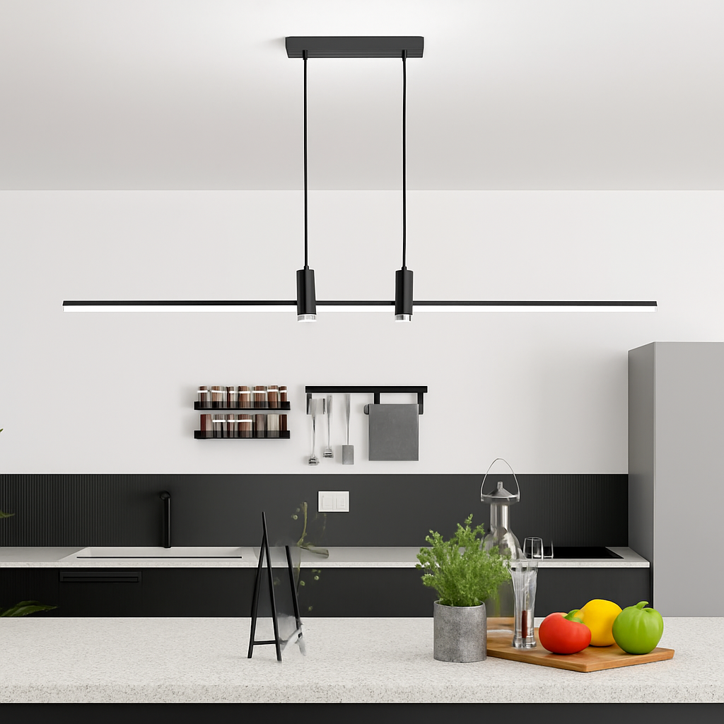 Kitchen Island Pendant Lamp Long Ceiling Hanging Light Chandelier Suspension Lighting for Dining Room